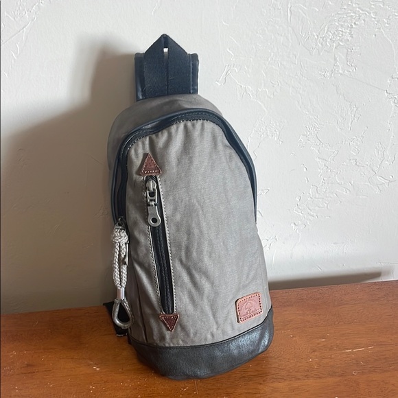 Gray and Black Crossbody Bag with Minimalist Design - Picture 1 of 7
